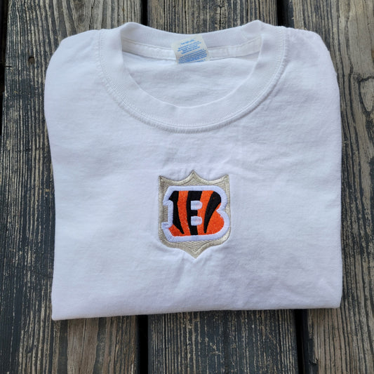 CHILD LONG-SLEEVE - WHITE SILVER B PATCH EMBROIDERY