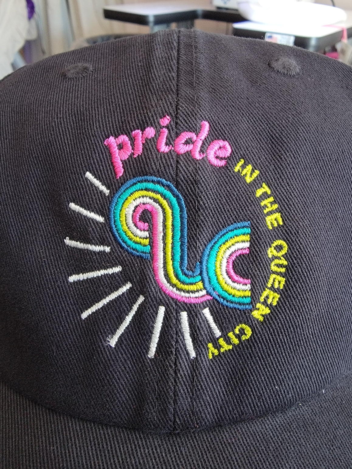 Pride in the Queen City Hat | Black Distressed Colorway