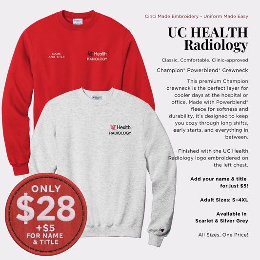 UC Health Radiology – Champion® Powerblend® Crewneck