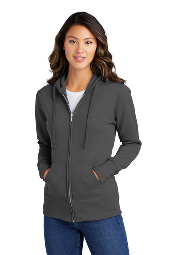 Port & Company Ladies Core Fleece Full-Zip Hooded Sweatshirt - KYEP