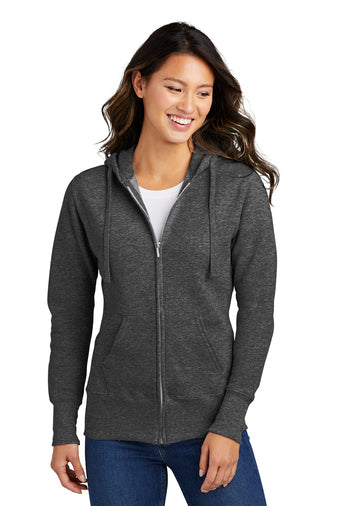 Port & Company Ladies Core Fleece Full-Zip Hooded Sweatshirt - KYEP