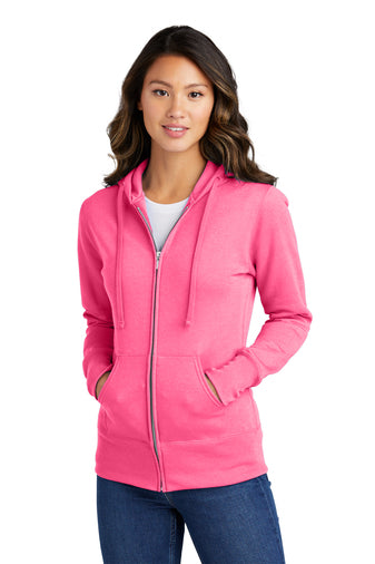 Port & Company Ladies Core Fleece Full-Zip Hooded Sweatshirt - KYEP