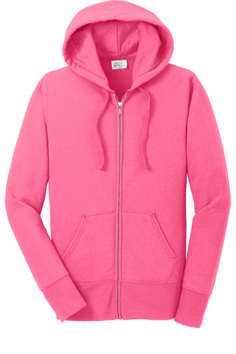 Port & Company Ladies Core Fleece Full-Zip Hooded Sweatshirt - KYEP