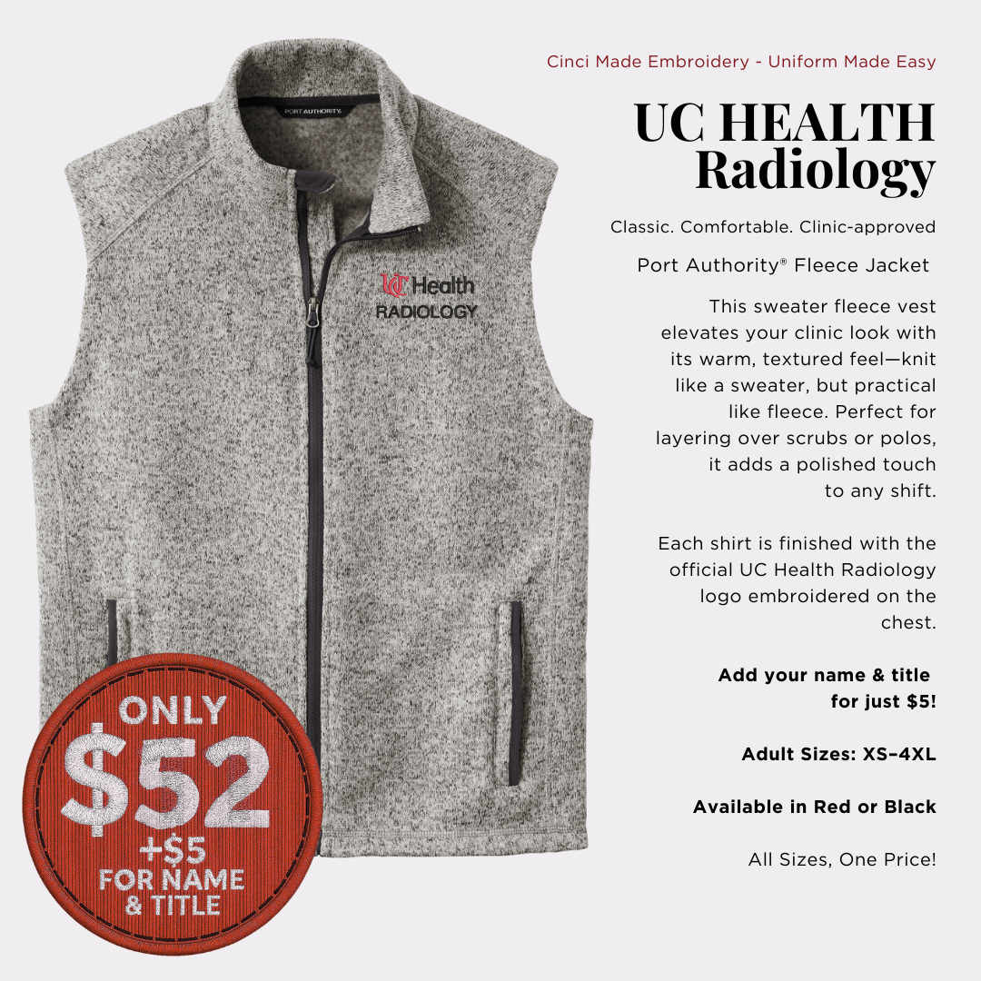 UC Health Radiology – Port Authority® Sweater Fleece Vest