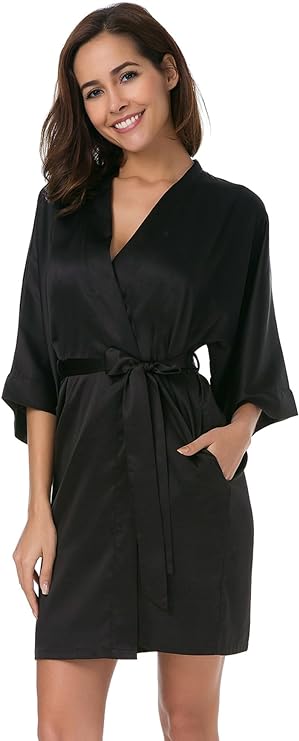 Kimono Style Satin Robe