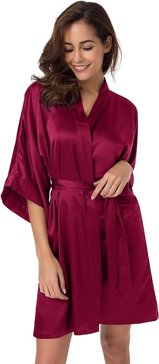 Kimono Style Satin Robe