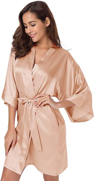 Kimono Style Satin Robe