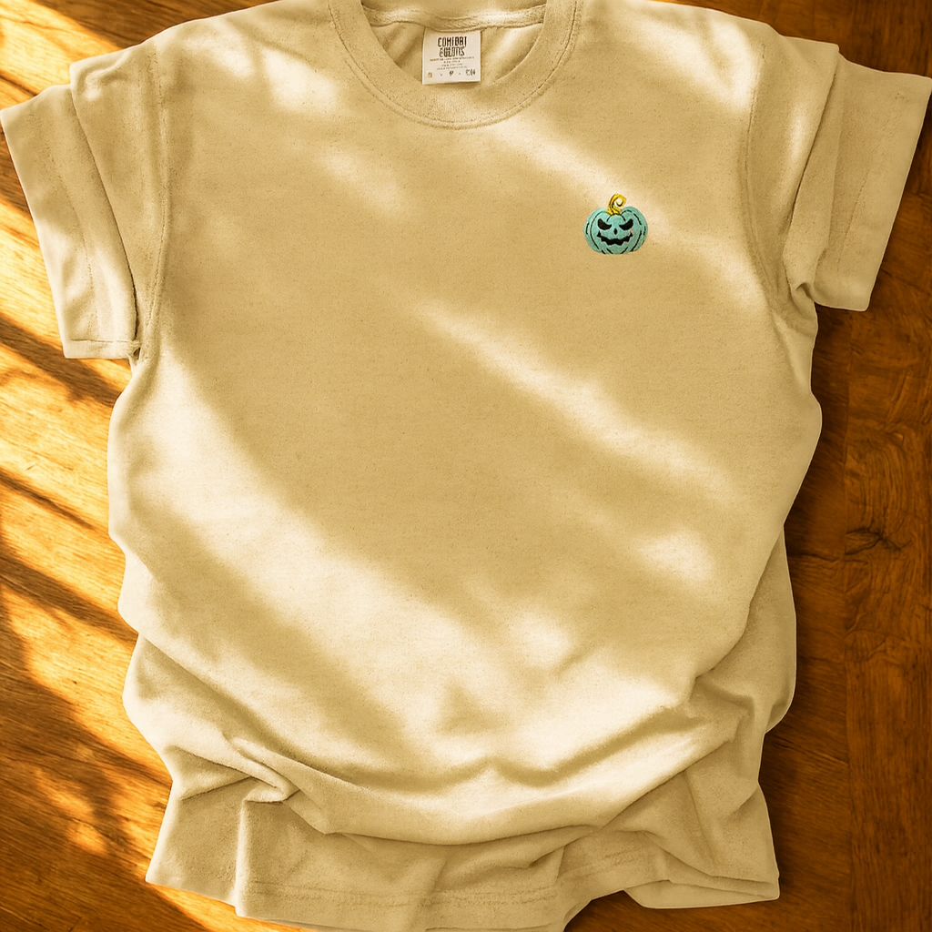 Stitch-o’-Lantern Tee - Custom Halloween Jack-O’-Lantern on Comfort Colors® Heavyweight Ring Spun Tee
