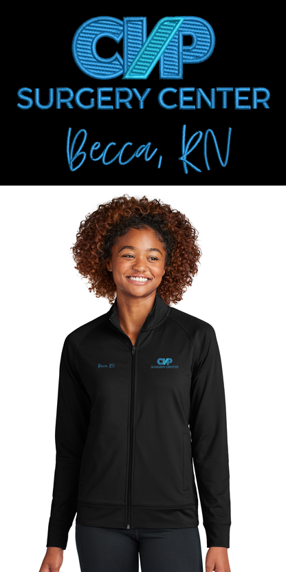 CVP - Sport-Tek® Ladies Sport-Wick® Stretch Full-Zip Cadet Jacket