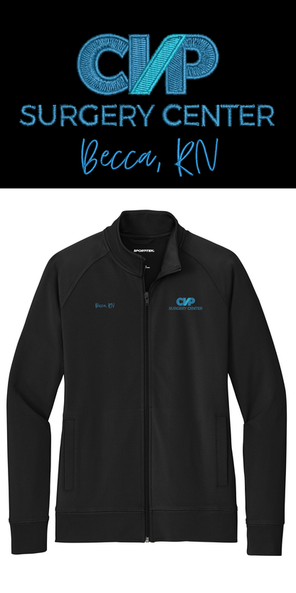 CVP - Sport-Tek® Ladies Sport-Wick® Stretch Full-Zip Cadet Jacket