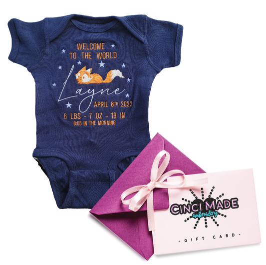 Gift a Custom Baby Onesie - Infant Short Sleeve Baby Bodysuit