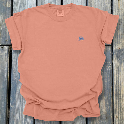 Crabbin - Embroidered Sea Creature -  COMFORT COLORS  Heavyweight Ring Spun Tee. 1717