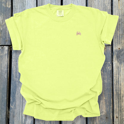 Crabbin - Embroidered Sea Creature -  COMFORT COLORS  Heavyweight Ring Spun Tee. 1717