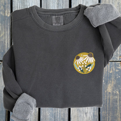 Customizable Flower Patch -  Comfort Colors ® Ring Spun Crewneck Sweatshirt