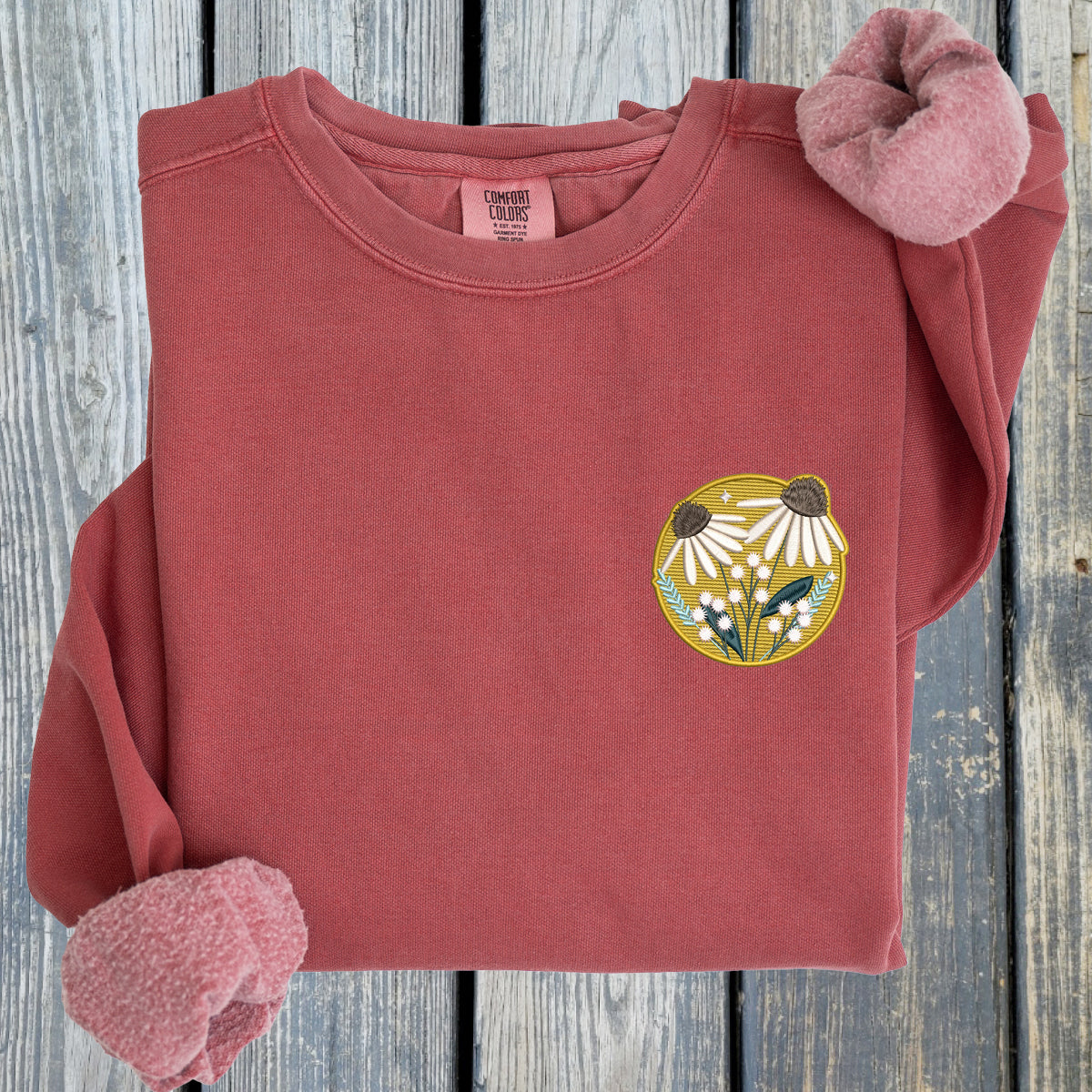 Customizable Flower Patch -  Comfort Colors ® Ring Spun Crewneck Sweatshirt