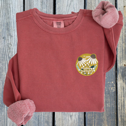 Customizable Flower Patch -  Comfort Colors ® Ring Spun Crewneck Sweatshirt