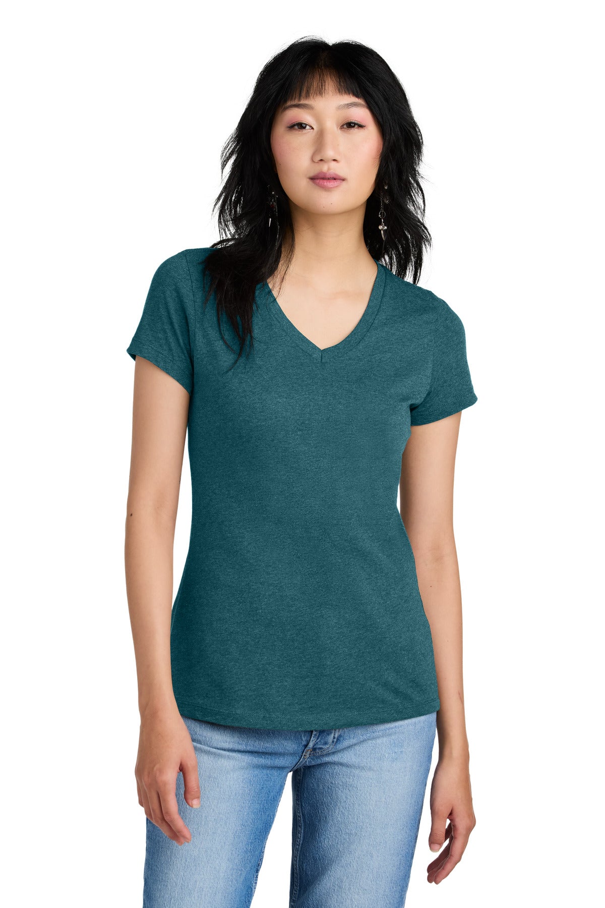 District - Women's Perfect Weight V-Neck Tee. DM1170L