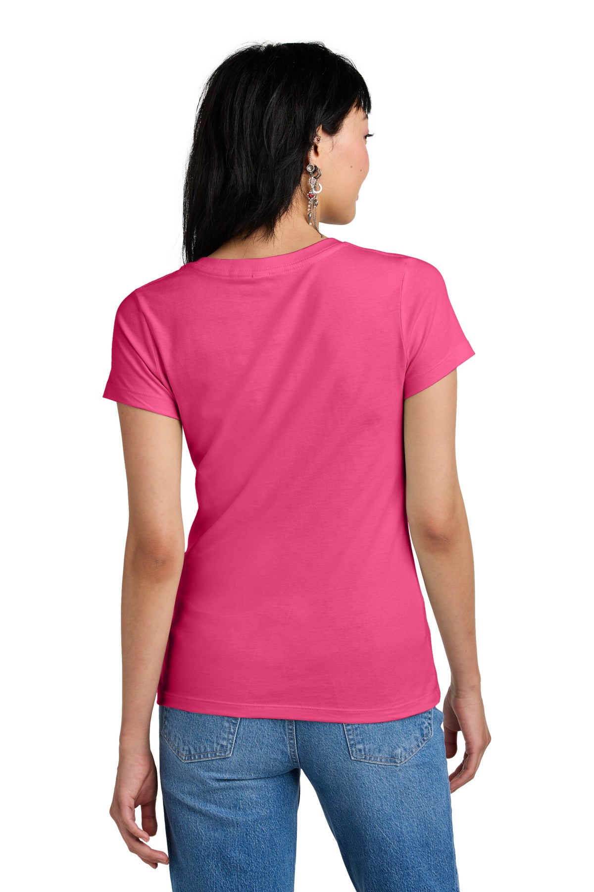 District - Women's Perfect Weight V-Neck Tee. DM1170L