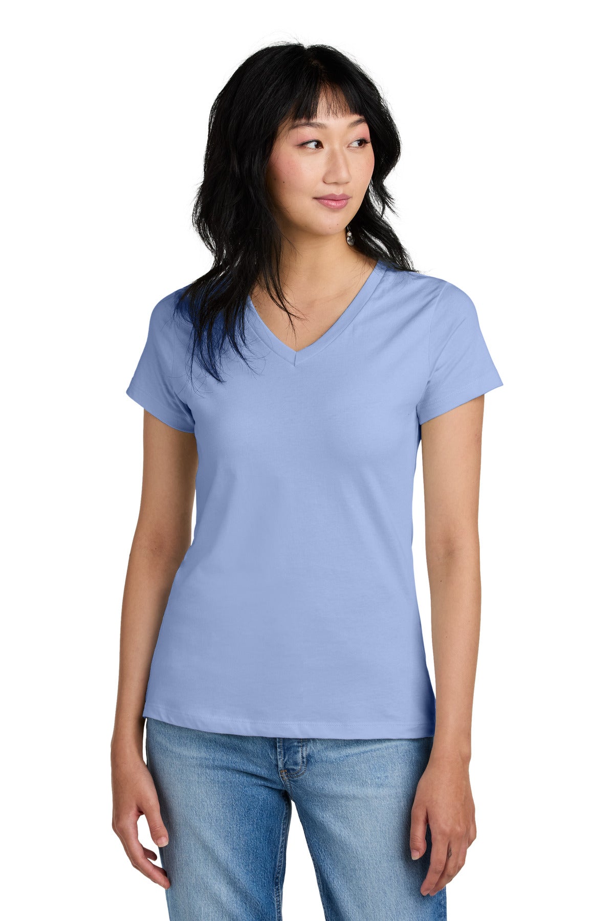 District - Women's Perfect Weight V-Neck Tee. DM1170L