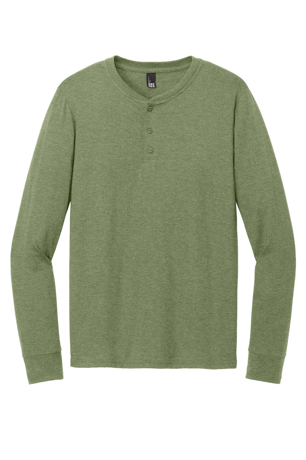 District Perfect Tri Long Sleeve Henley DT145