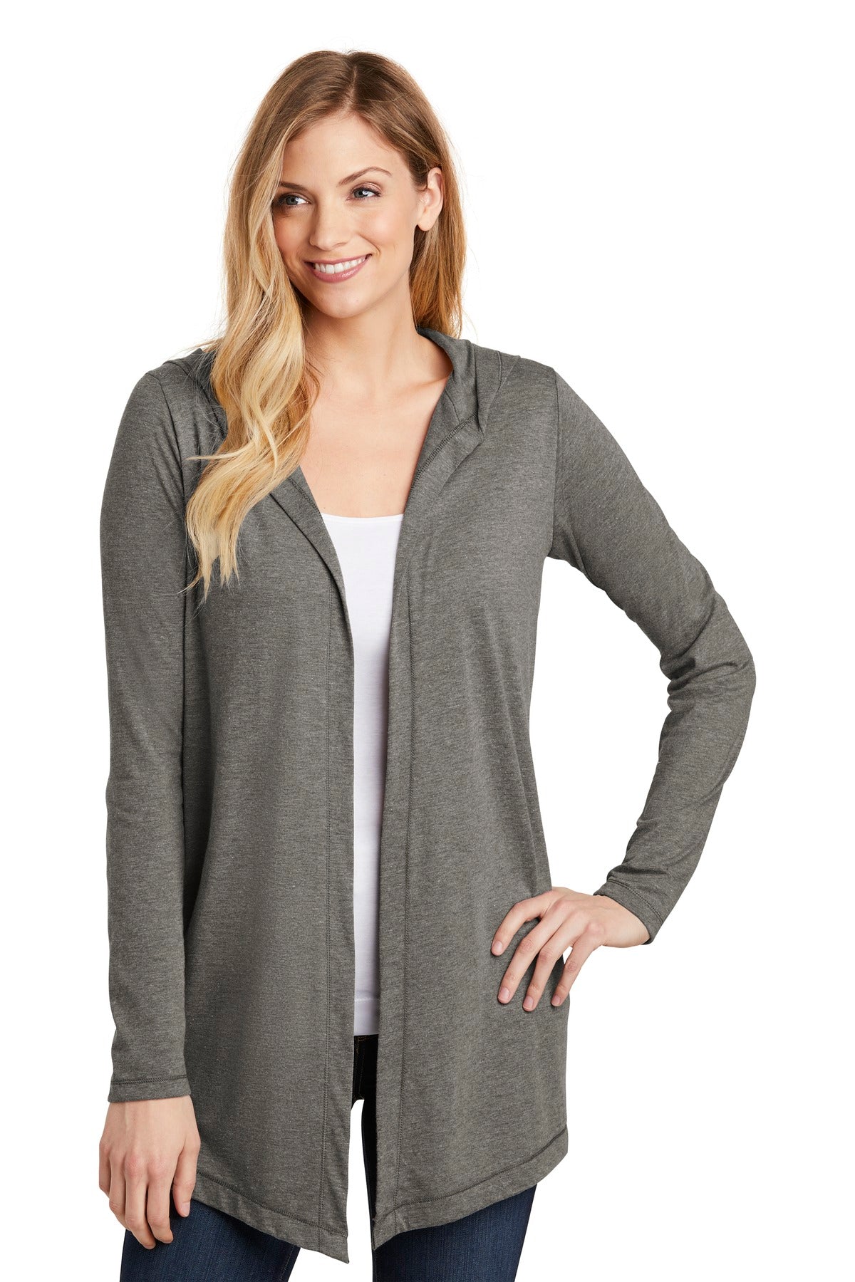 District  Women's Perfect Tri  Hooded Cardigan. DT156