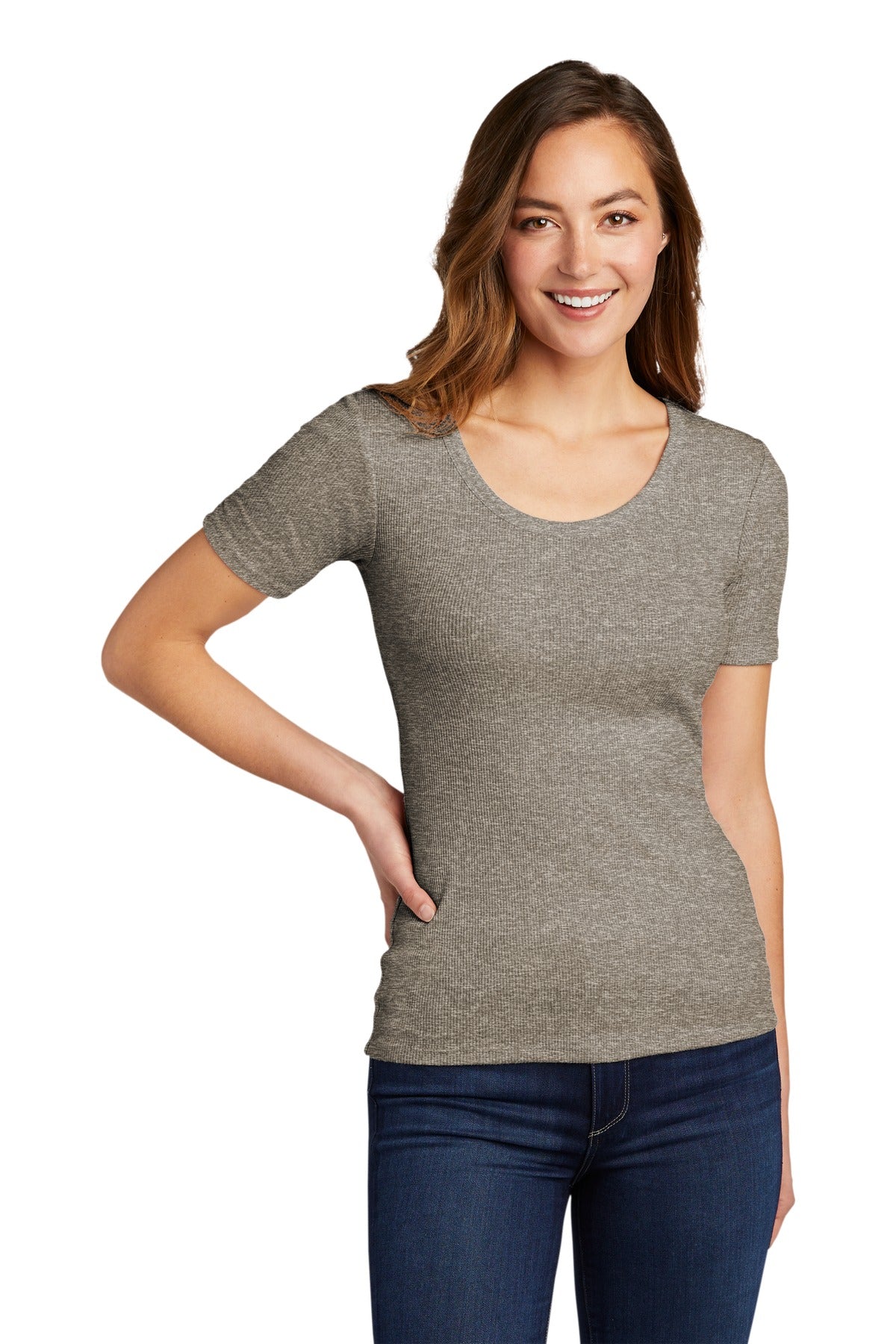 District Women's V.I.T.Rib Scoop Neck Tee DT6020