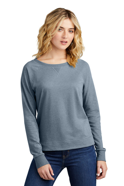 District Women's Featherweight French Terry Long Sleeve Crewneck DT672