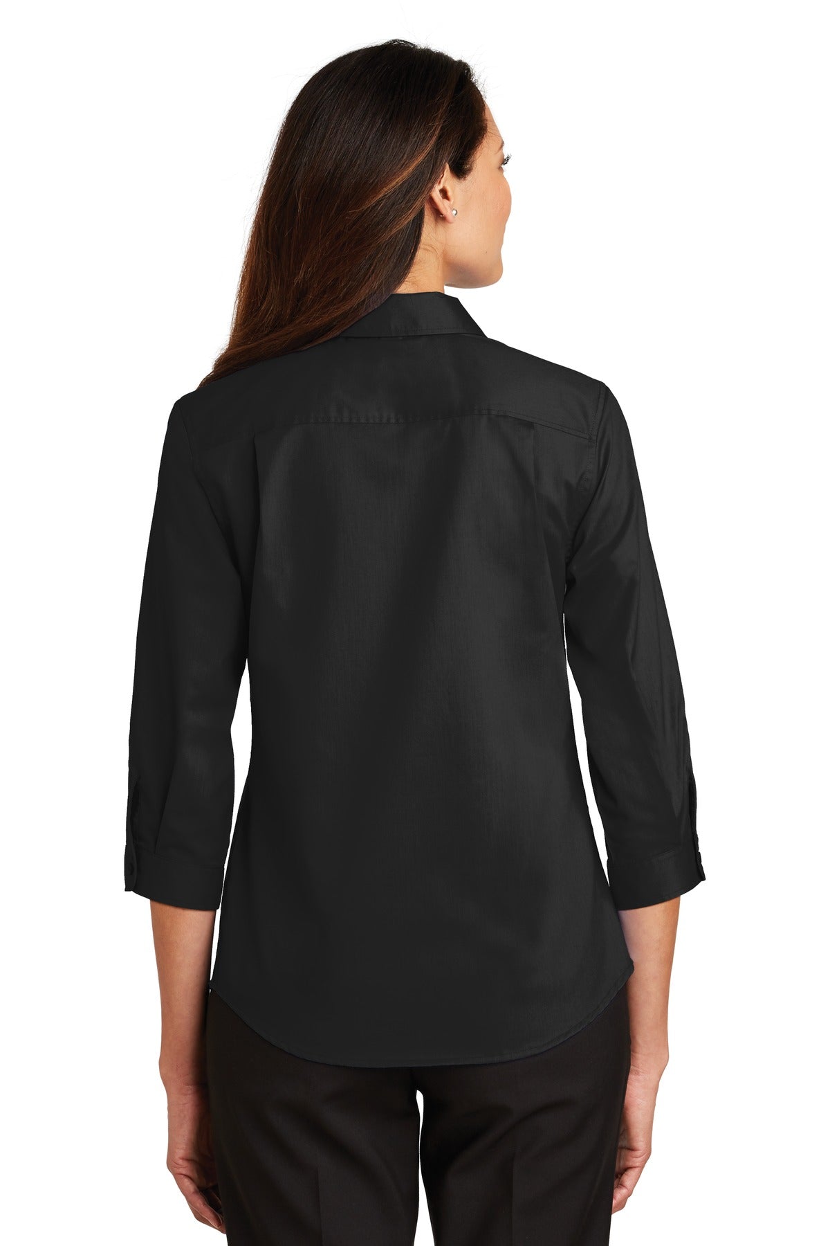 BGR - Port Authority Ladies 3/4-Sleeve SuperPro Twill Shirt. L665