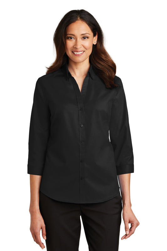BGR - Port Authority Ladies 3/4-Sleeve SuperPro Twill Shirt. L665