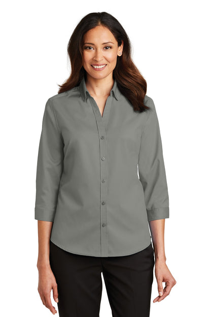 BGR - Port Authority Ladies 3/4-Sleeve SuperPro Twill Shirt. L665