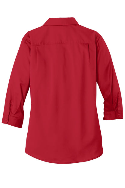 BGR - Port Authority Ladies 3/4-Sleeve SuperPro Twill Shirt. L665