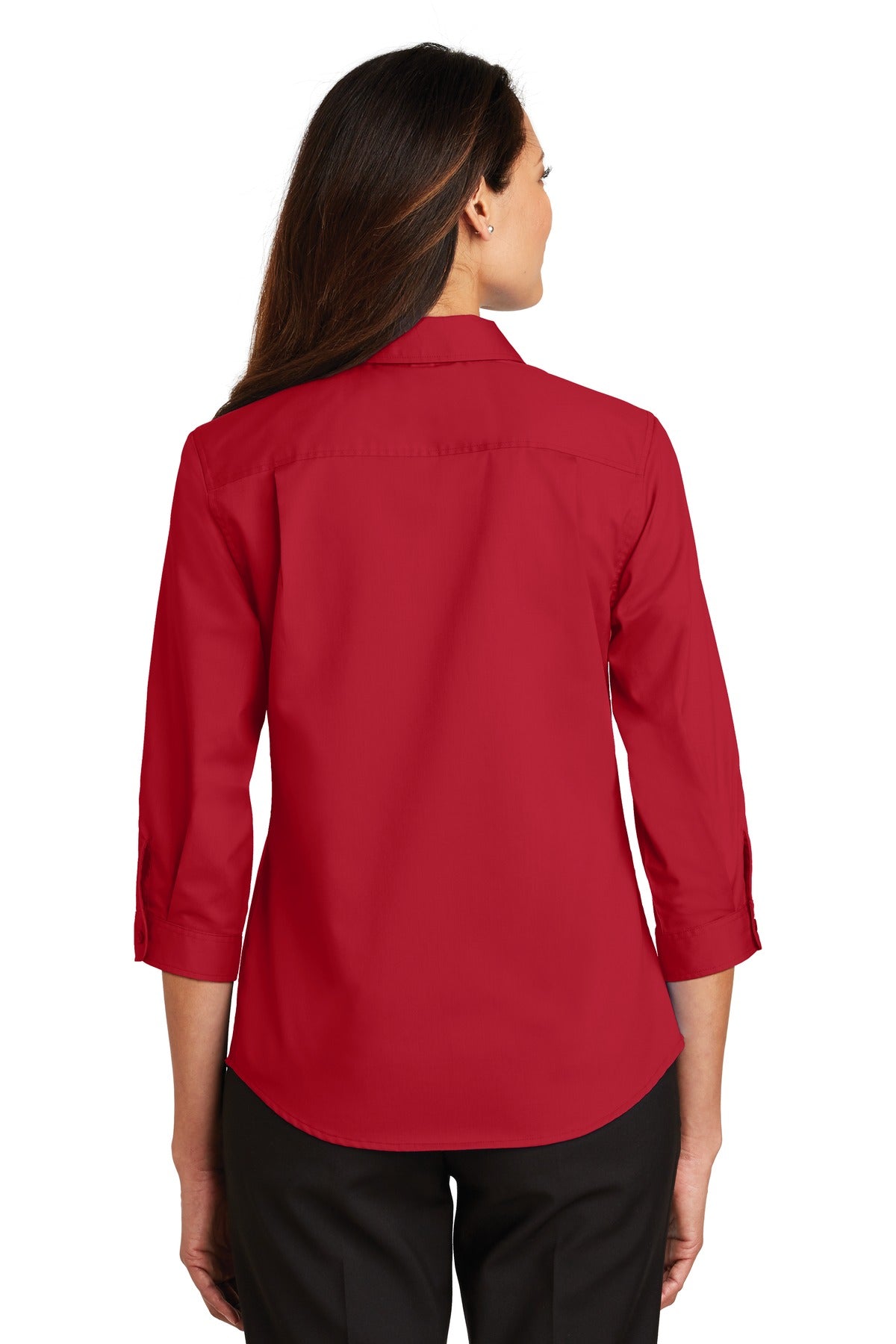 BGR - Port Authority Ladies 3/4-Sleeve SuperPro Twill Shirt. L665