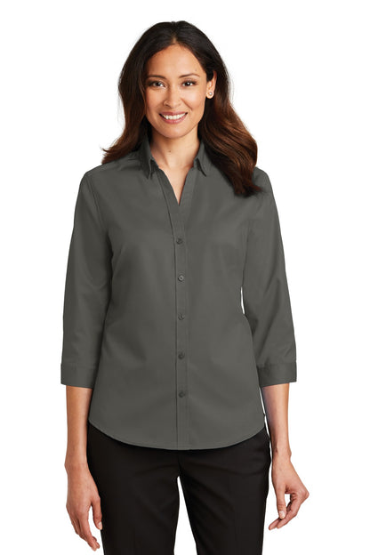 BGR - Port Authority Ladies 3/4-Sleeve SuperPro Twill Shirt. L665