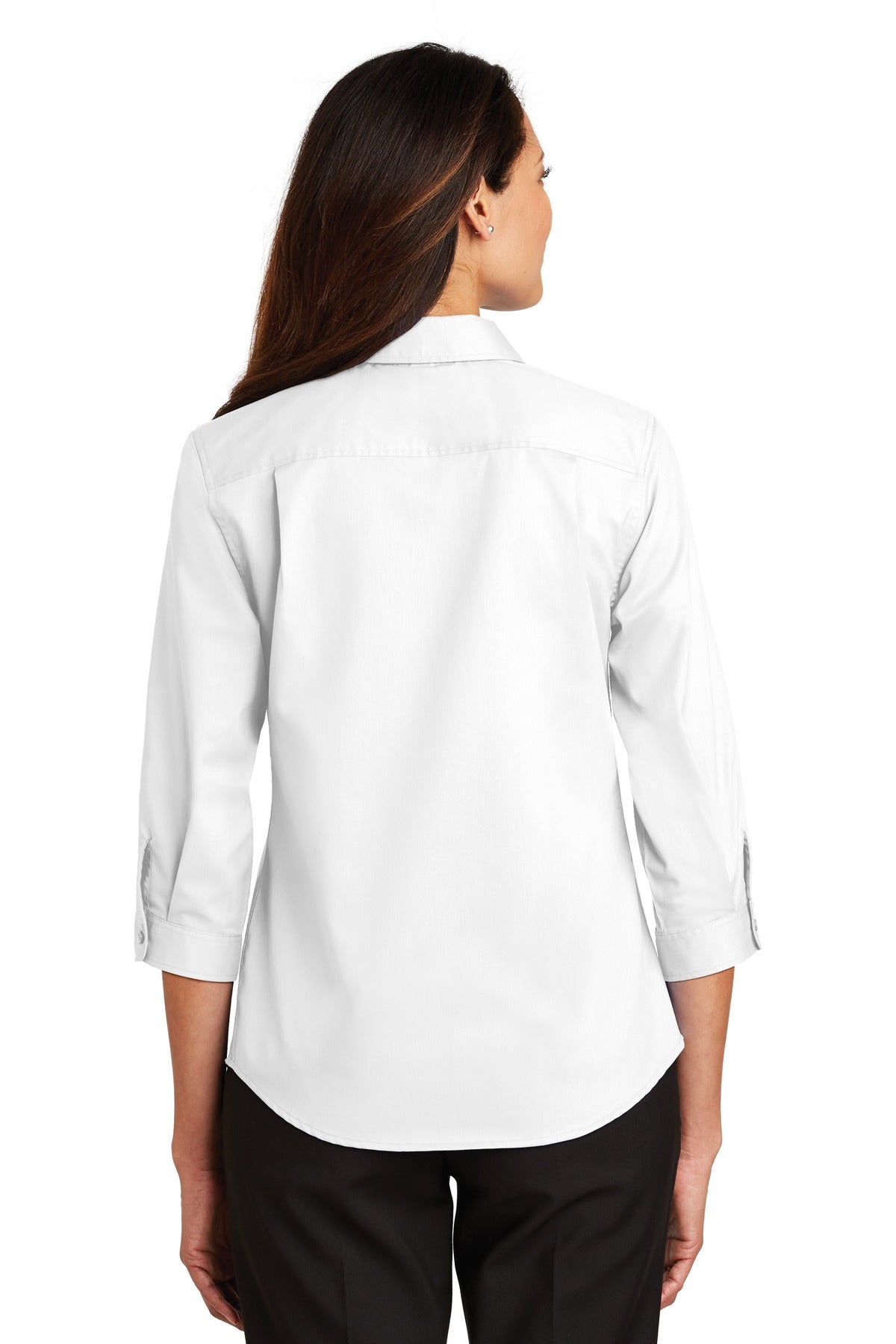 BGR - Port Authority Ladies 3/4-Sleeve SuperPro Twill Shirt. L665