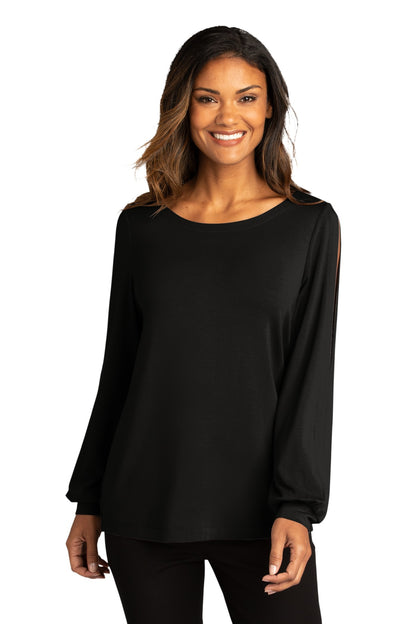 BGR - Port Authority  Ladies Luxe Knit Jewel Neck Top. LK5600