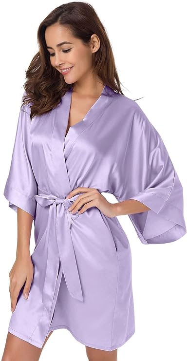 Kimono Style Satin Robe