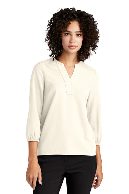 Mercer+Mettle Women's Stretch Crepe 3/4-Sleeve Blouse MM2011