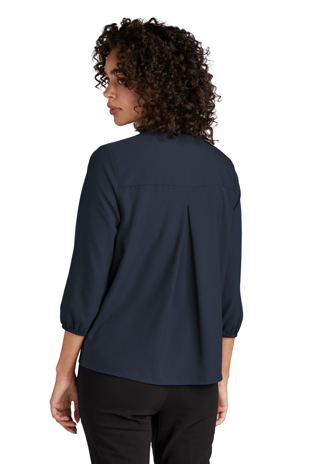 Mercer+Mettle Women's Stretch Crepe 3/4-Sleeve Blouse MM2011