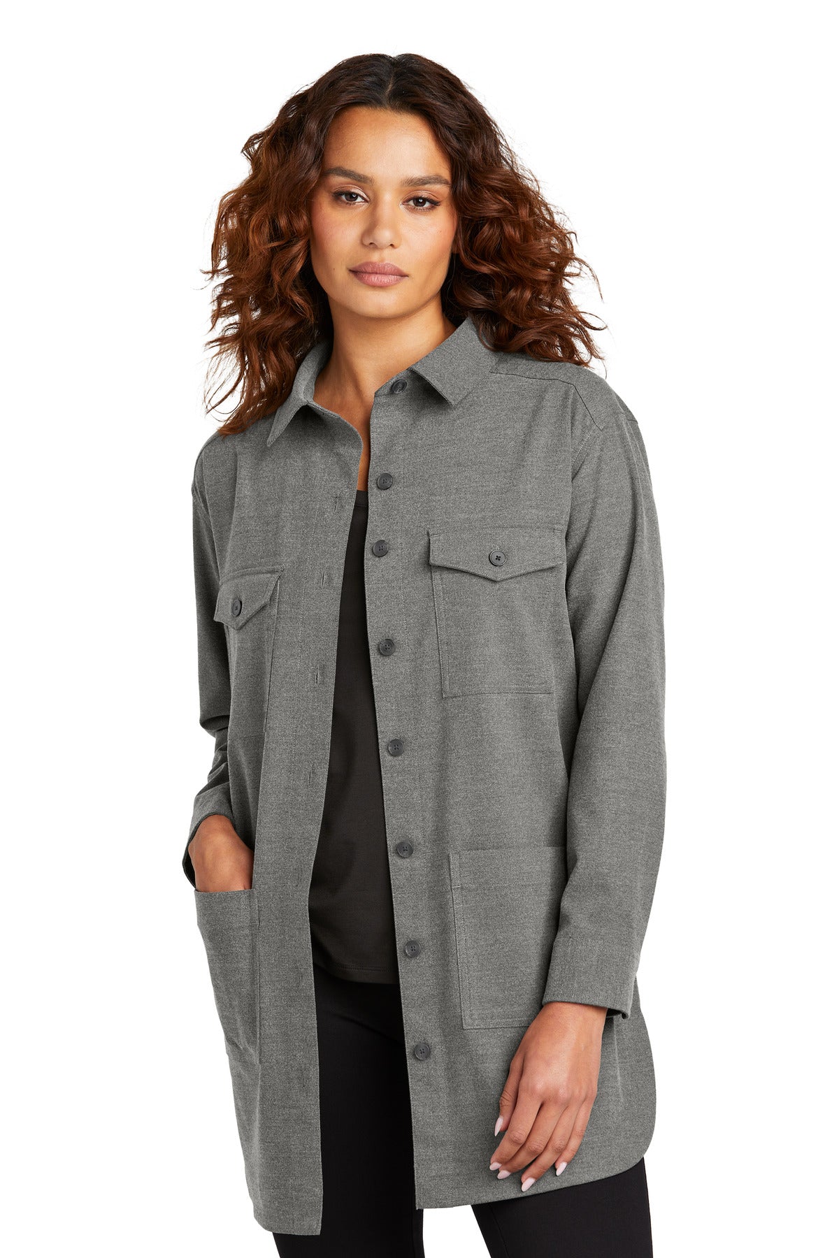 Mercer+Mettle Women's Long Sleeve Twill Overshirt MM2021