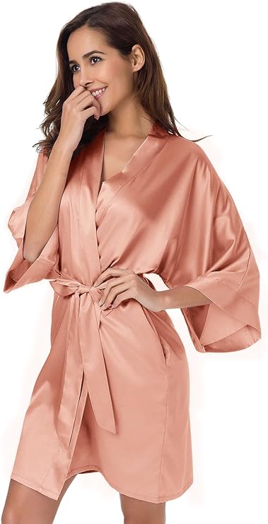 Kimono Style Satin Robe