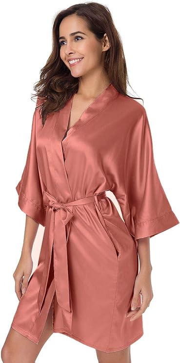 Kimono Style Satin Robe