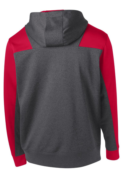 BGR - Sport-Tek  Tech Fleece Colorblock 1/4-Zip Hooded Sweatshirt. ST249