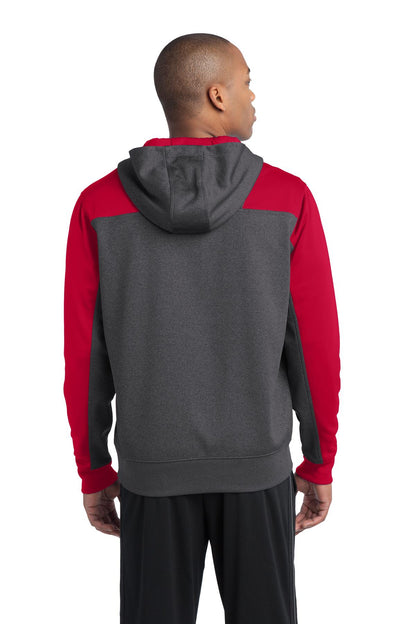 BGR - Sport-Tek  Tech Fleece Colorblock 1/4-Zip Hooded Sweatshirt. ST249