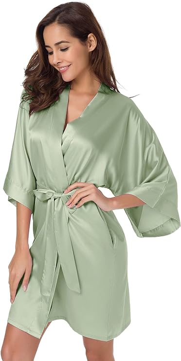 Kimono Style Satin Robe