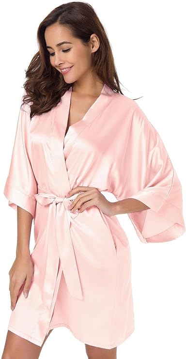 Kimono Style Satin Robe