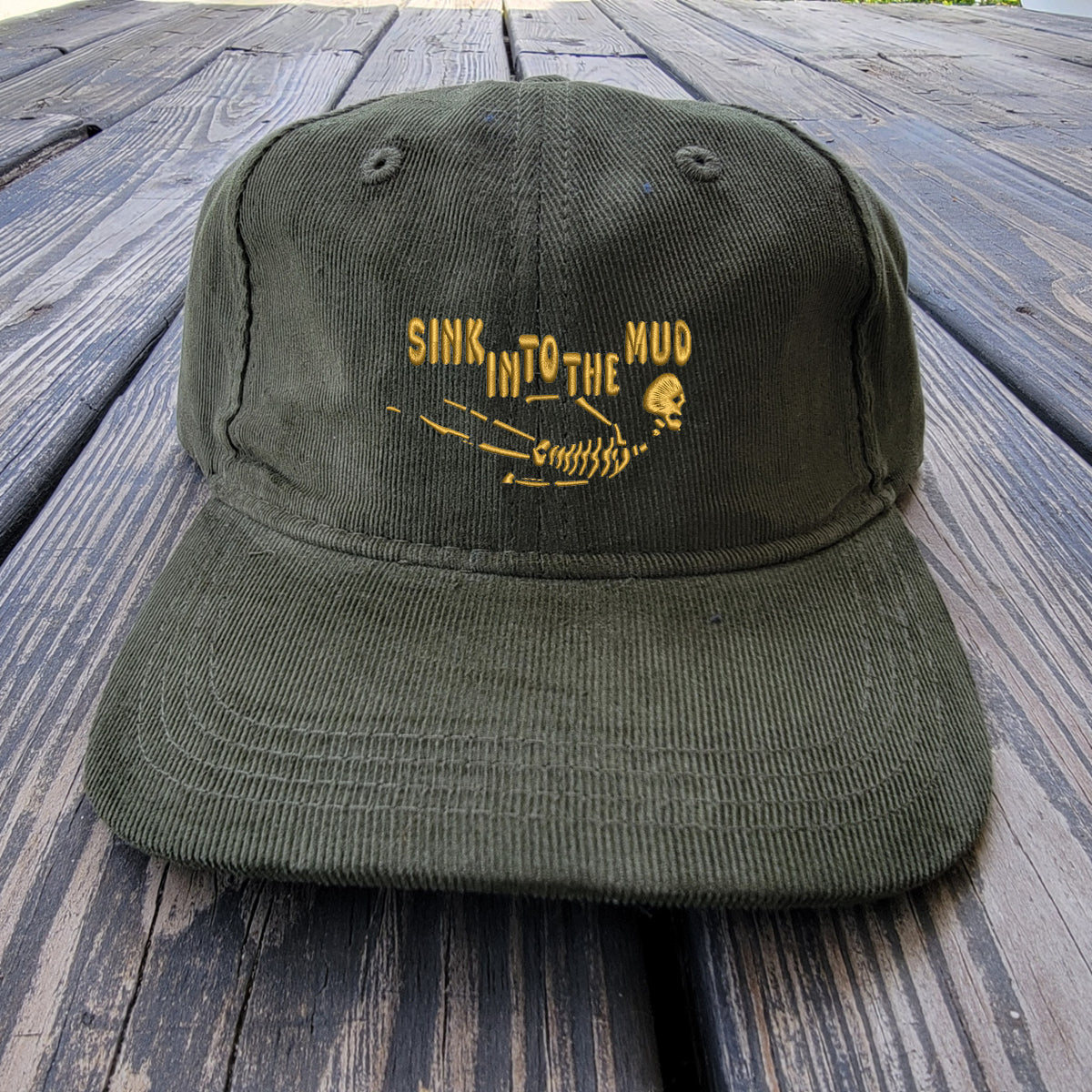 Sink In To The Mud - Metallic Gold - Light Corduroy Dad Cap