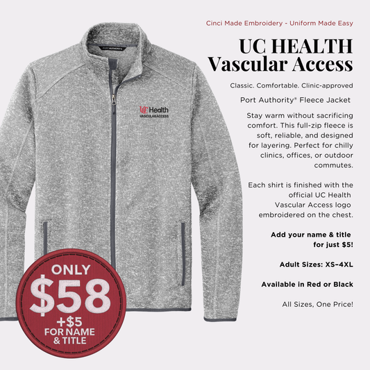 UC Health Vascular Access – Port Authority® Fleece Jacket (Full-Zip, F232)