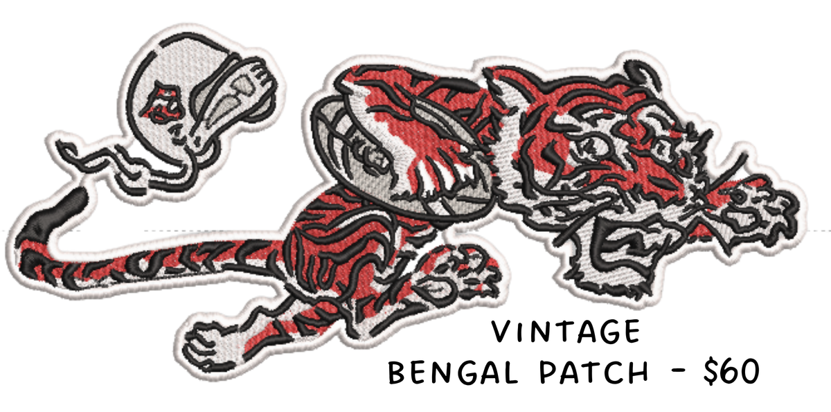 Ben-Gals Alumni Vintage Bengal Patch - 8x4 inches