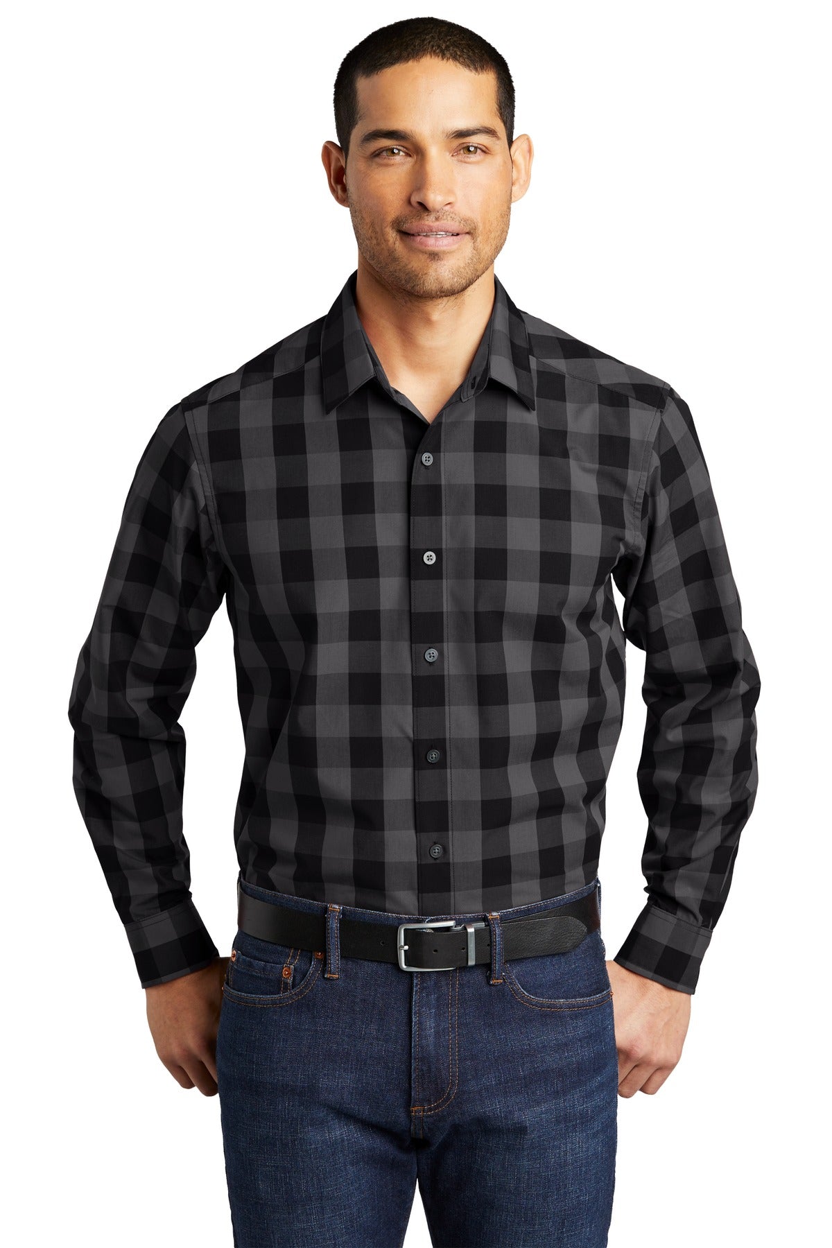 BGR - Port Authority  Everyday Plaid Shirt. W670