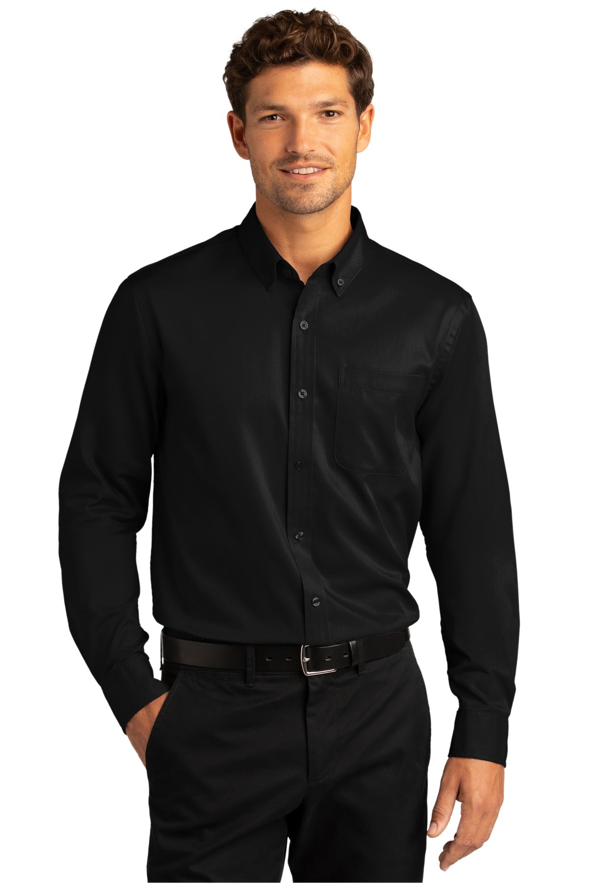 BGR - Port Authority Long Sleeve SuperPro React Twill Shirt. W808